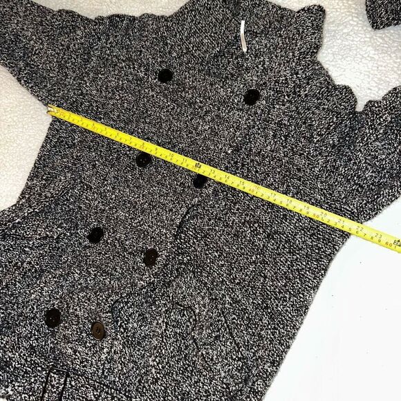 Free People Womens Wool Blend Knit Belted Peacoat Small FLAWED - Picture 11 of 14
